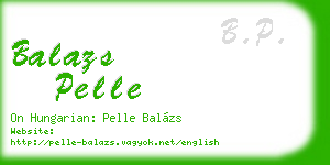 balazs pelle business card